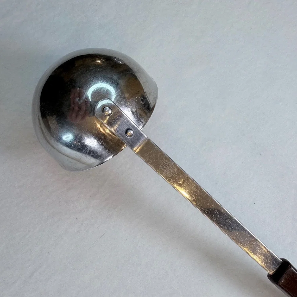 Stanhome Ladle Stainless‎ Steel Burgundy Plastic Handle Vintage
